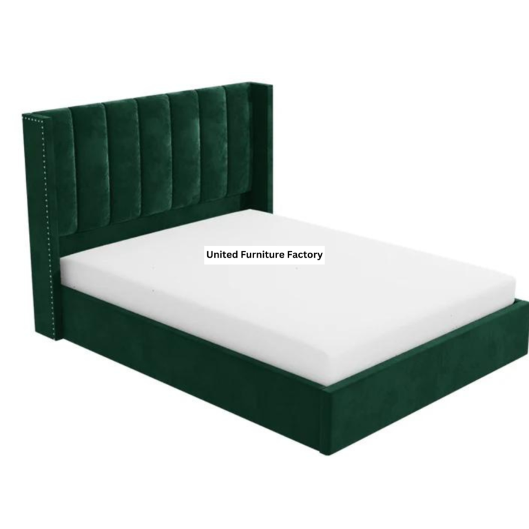 Maddox Green Upholstered Double Bed