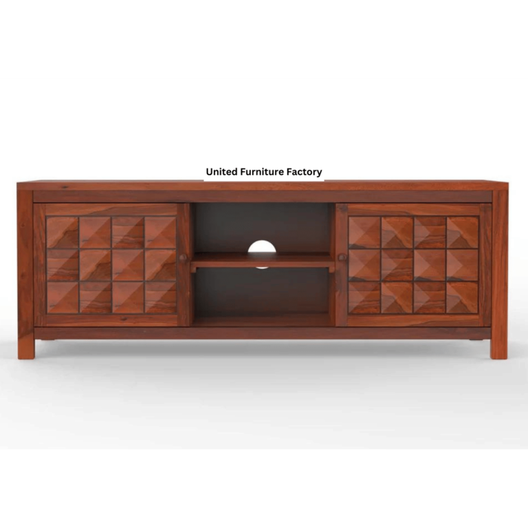 Pluto Sheesham Wood TV Unit In Reddish Rosewood