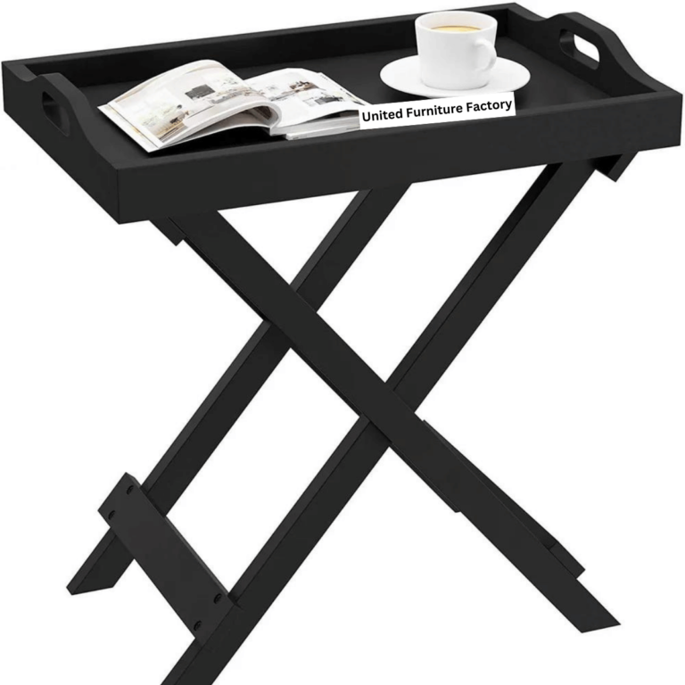 Foldable Coffee Table with Detachable Tray