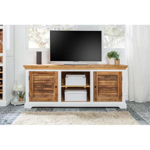 Whitewave Solid Wood Tv Cabinet Two Door Storage Unit | Entertainment Unit 160x70x45 CM (Tv Unit)